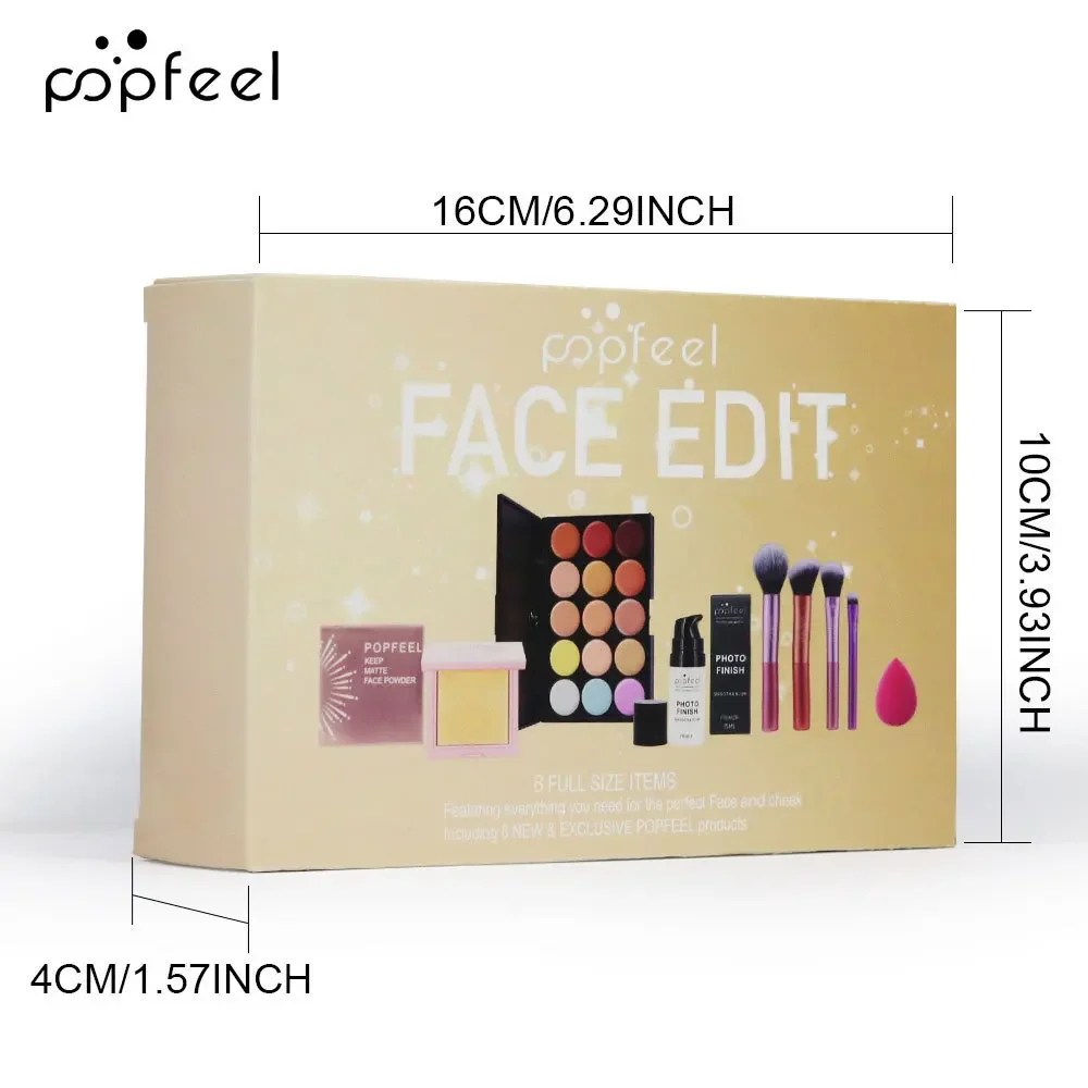 Bestseller, zufälliges Popfeel-Make-up-Set, komplettes Set, Gesichtspuder, Concealer, Foundation, Luxe-Set für Frauen, All-in-One, Pro-Geschenk-Überraschung