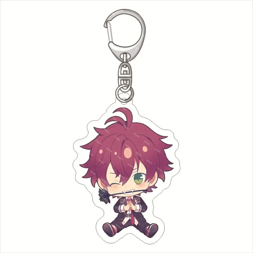 Anime Devil Lover Acrylic Keychain Cute Action Figure Komori Yui Sakamaki Ayato Key Holder Bag Pendent Jewelry Fans Cosplay Gift