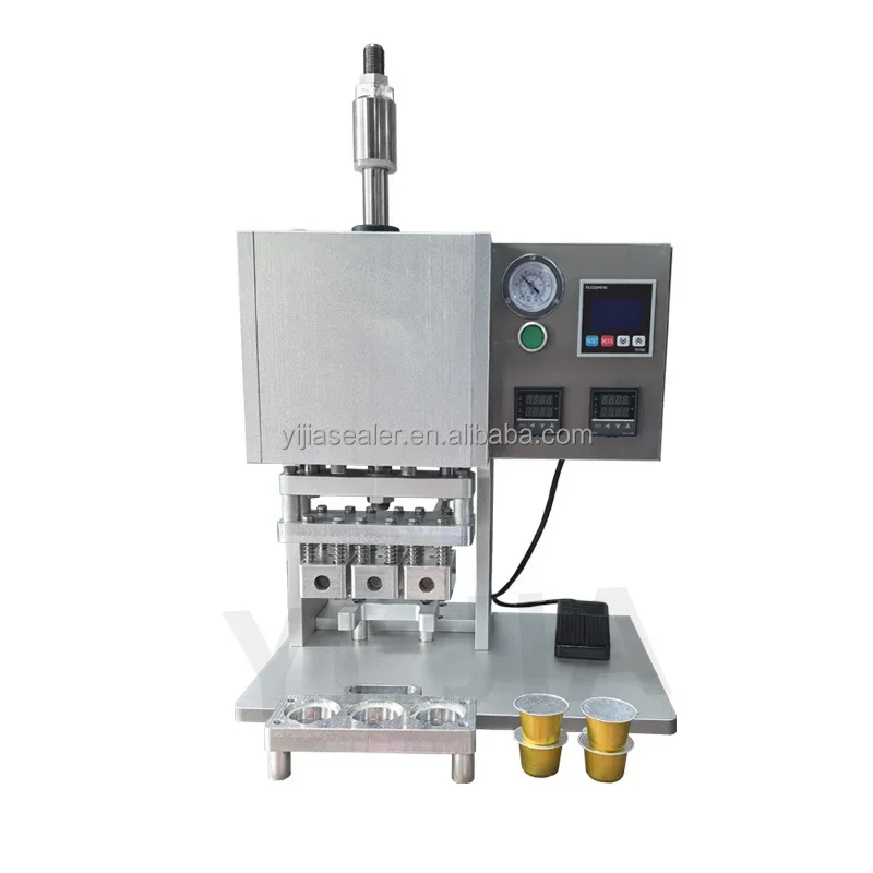 

Hot Sale bubble tea boba sealing machine semi-automatically Aluminum Foil Cup Packaging Machine