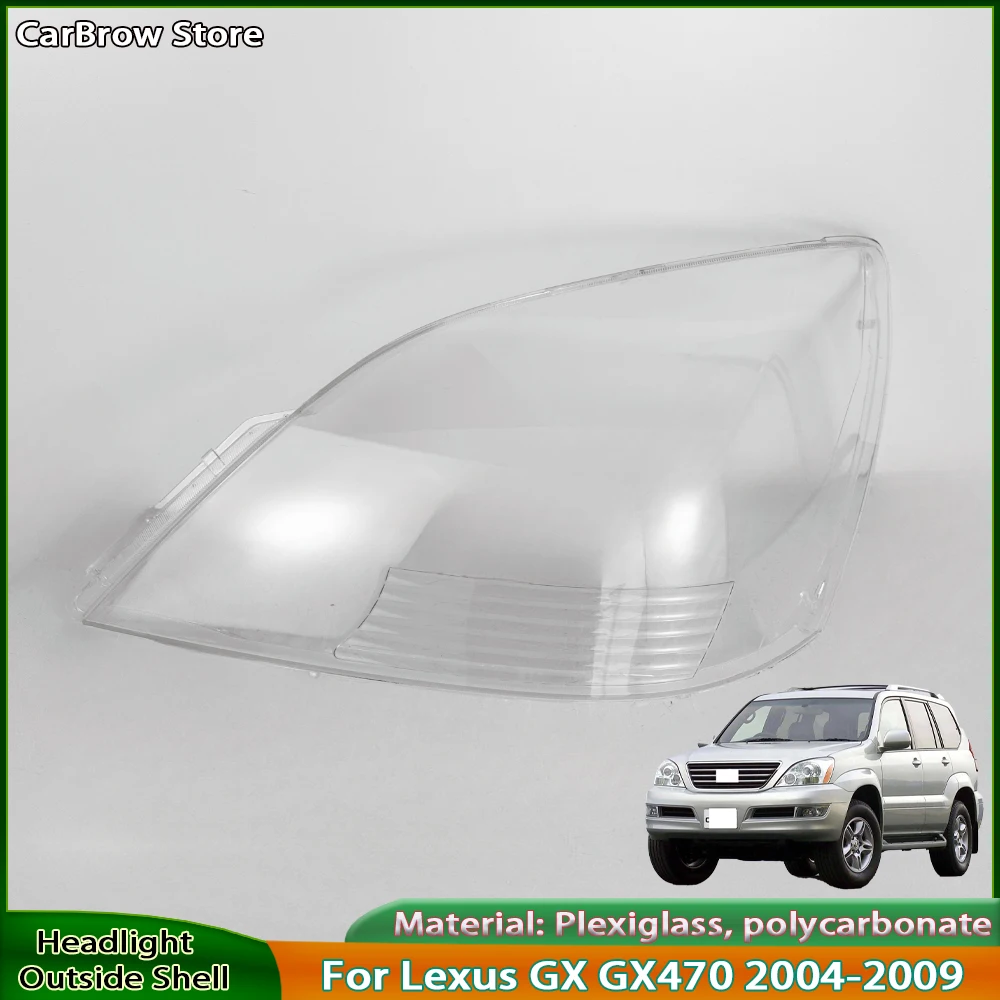 

Прозрачные фары с абажуром, маски для Lexus GX GX470 2004 2005 2006 2007 2008 2009, крышка передней фары автомобиля, линза