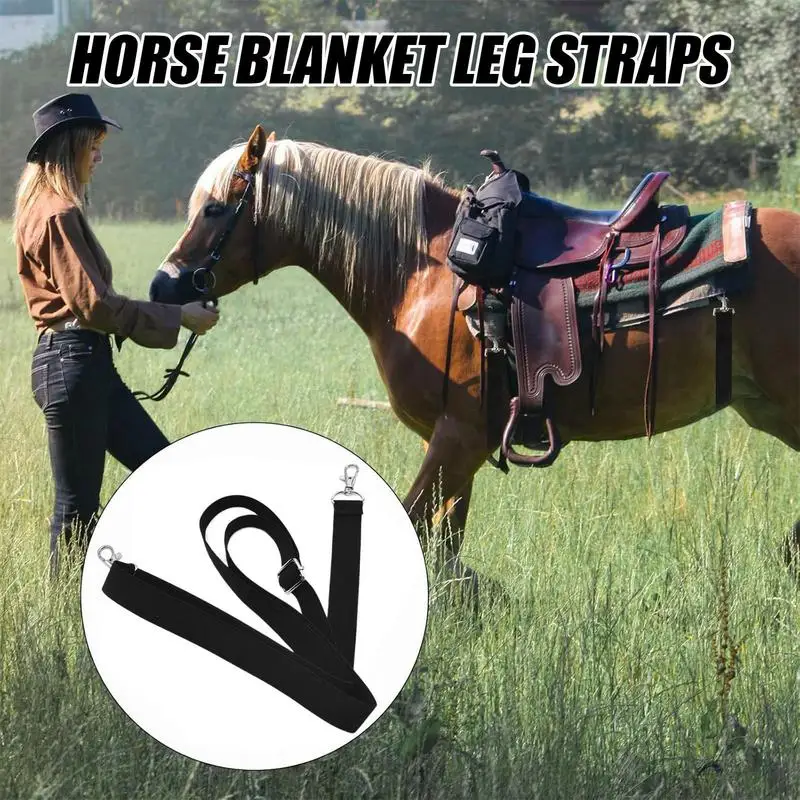 

Ремни для ног лошадиного одеяла, эластичное веревочное одеяло для лошади, водонепроницаемые противоскользящие ремни для ног лошади для скота, фермы, конного спорта