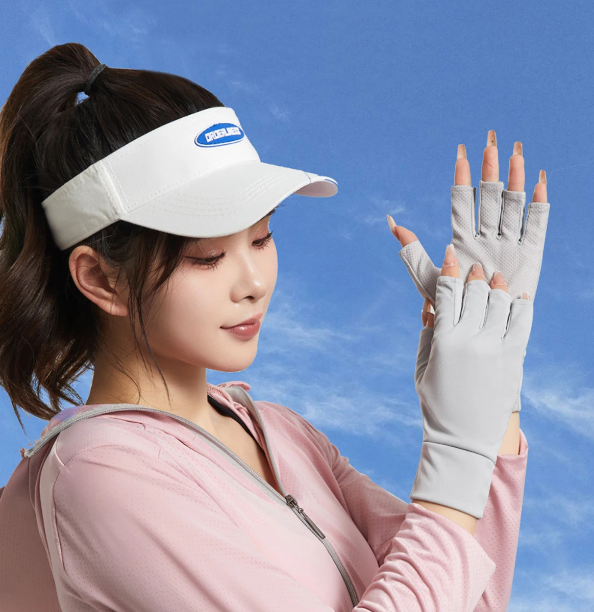 1 PairHalf finger Gloves Summer Sunscreen Protection Multicolor Gloves Woman Driving Gloves Stretch Lady Touchscreen