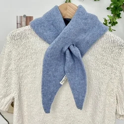 British Korean Triangle Scarf Niche Wool Triangular Scarf Women Headscarf Knitted Scarf Multi-functional Warm Knitted Scarf