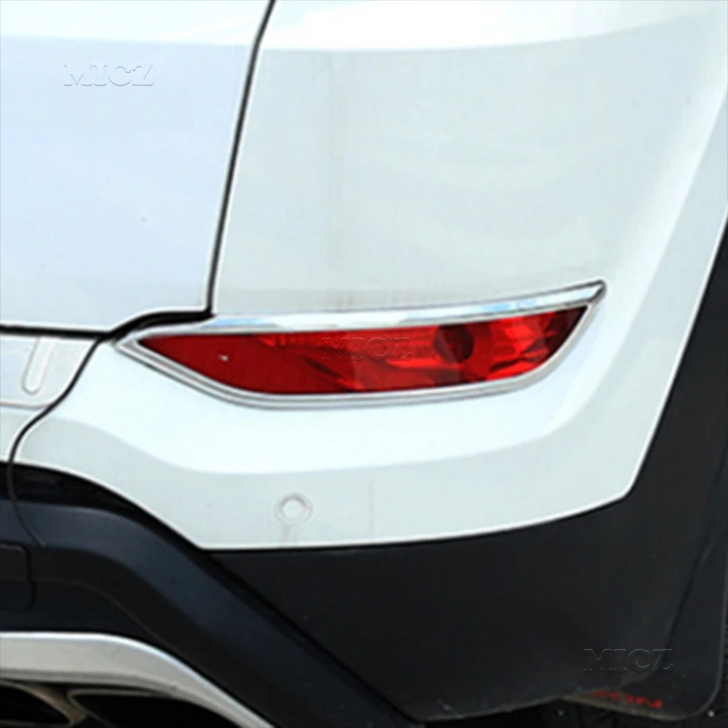 

For Hyundai Tucson TL 2016 2017 2018 Chrome Rear Trunk Bumper Reflector Fog Light Foglight Lamp Cover Frame Garnish Car Styling