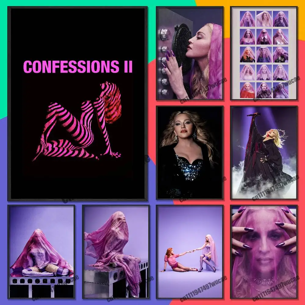 For M-Madonna Confessions II 2 Poster Sticker Paper Home Decoration Custom Self-adhesive Souvenirs Playbill Cover