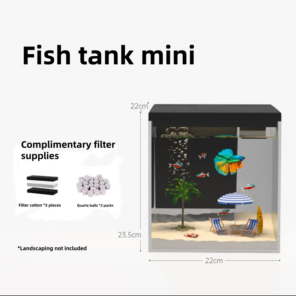 Smart fish tank living room small home ecological desktop lazy landscaping aquarium mini