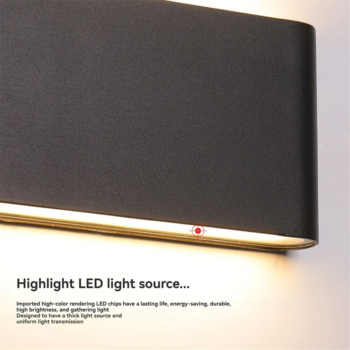 LED Wall Sconce Waterproof Outdoor Wall Lamp Indoor Wall Lighting Fixtures Living Room Bedroom Hallway Corrido Black