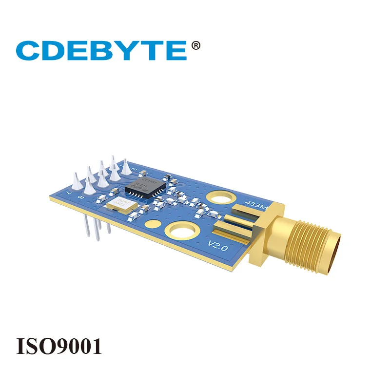 Ccc1101 rfモジュールE07-M1101D-SMA 433mhz 10dbm spi smd,SMA-K送信機受信機および受信バイト