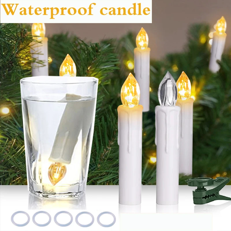200 Hours Realistic Flickering LED Candle Remote Timer Warm Light for Gift Home Decor Centerpiece Wedding Artificial Tree Lights