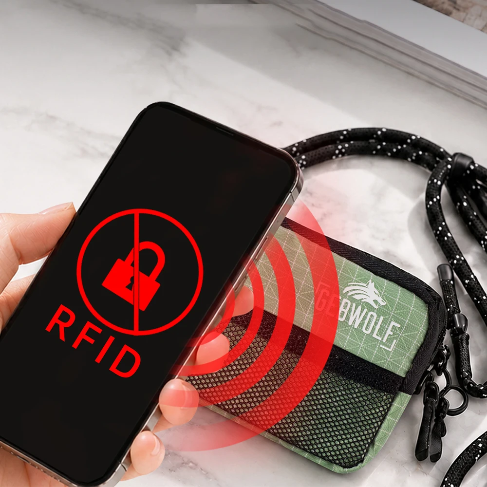 Outdoor Mini-Geldbörse Kartenhalter Münzbeutel Reise-Halstasche RFID-Diebstahlschutz Umhängetasche Tragbarer Bankkarten-Organizer – Detail 5