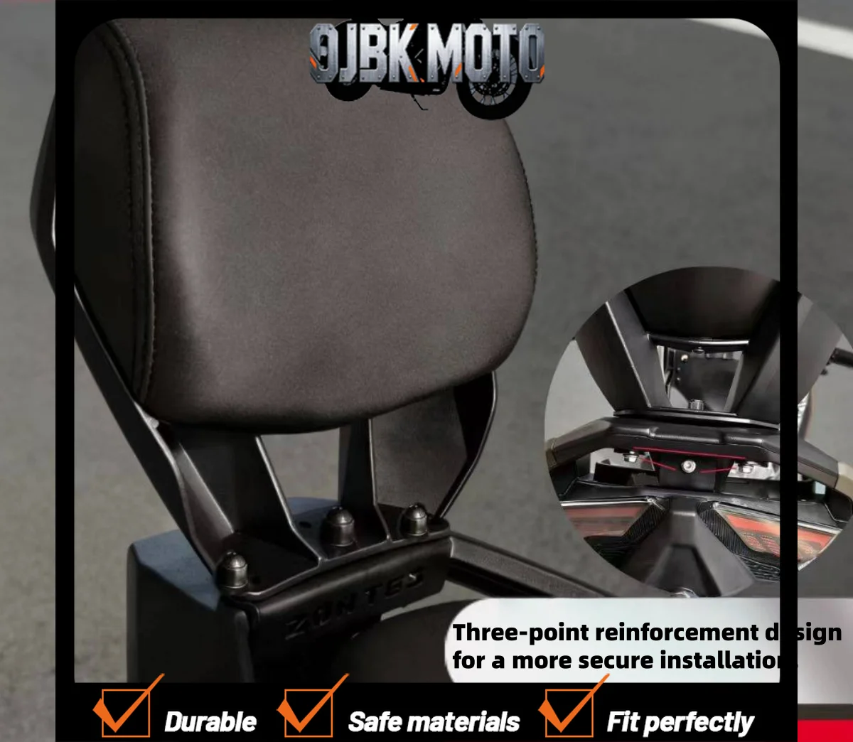 【Perfect fit】For ZONTES 150X rear seat: Dedicated motorcycle rear seat modification parts.