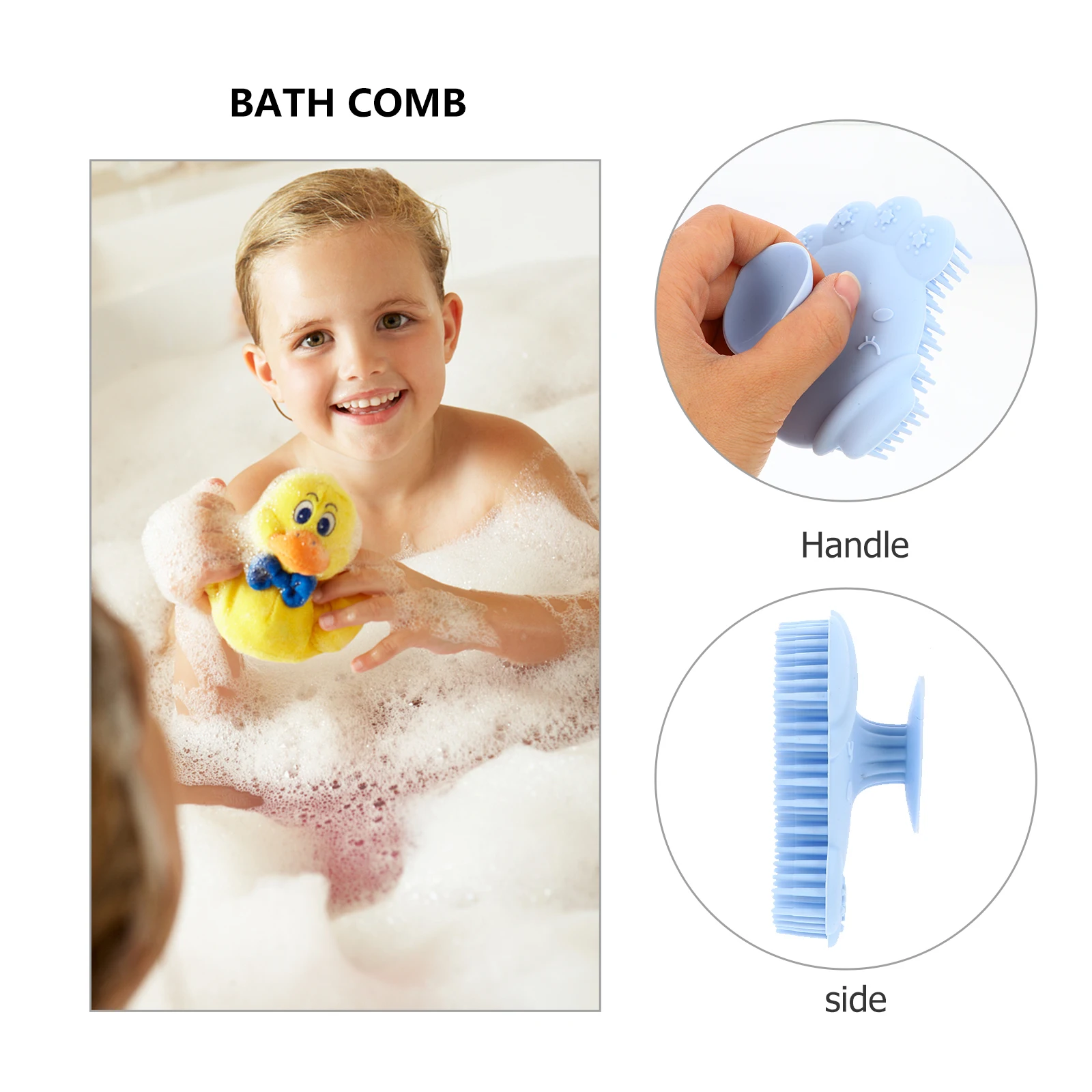 

1Pcs Shower Brush High Grade Silicone Bath Scrubber Gentle on Skin Effective Cleaning Tool for Daily Bath Time