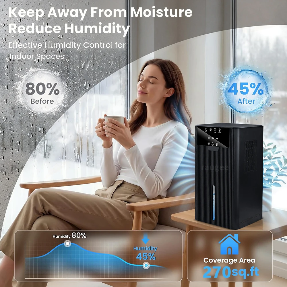 2200ML Air Dehumidifier Household Air Dryer Machine Portable Dehumidifier For Home Bedroom Indoor Air Dryer Dehumidifier