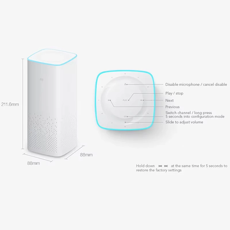 2nd Gen AI Smart Speaker Powerful Bass Kids Entertainment Voice Assistant Bluetooth Speaker Gift for Xiaomi