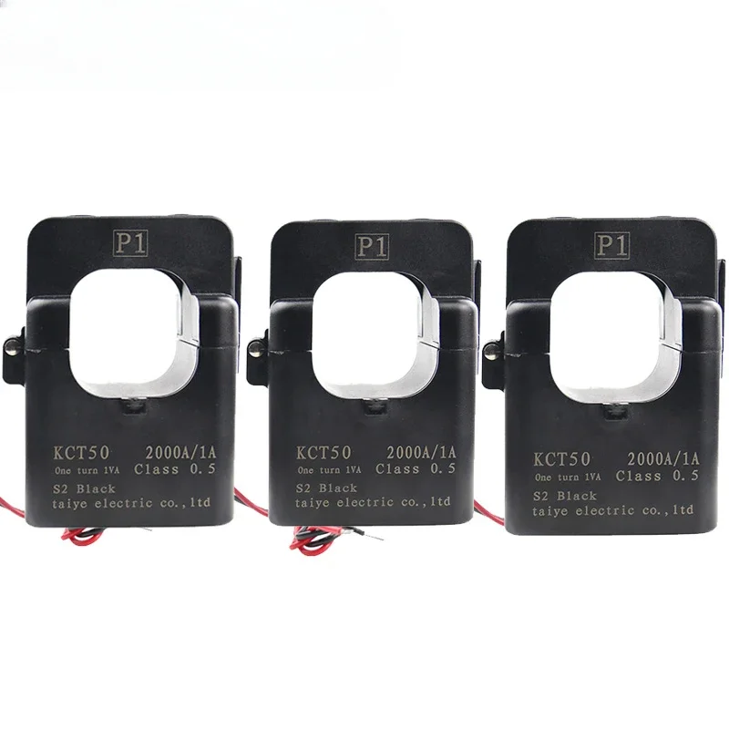 

3PCS Split Core Current Sensor Open Type Metering Current TransformerFlame Retardant ABS KCT50 300A/5 800A/5 1500A/5 1000A/5