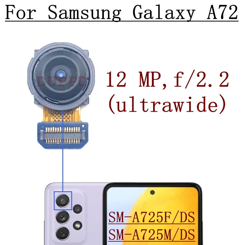 Rear Camera For Samsung Galaxy A72 A725F A725M 4G 5G Front Facing Telephoto Back Main Wide Camera Module Flex Cable