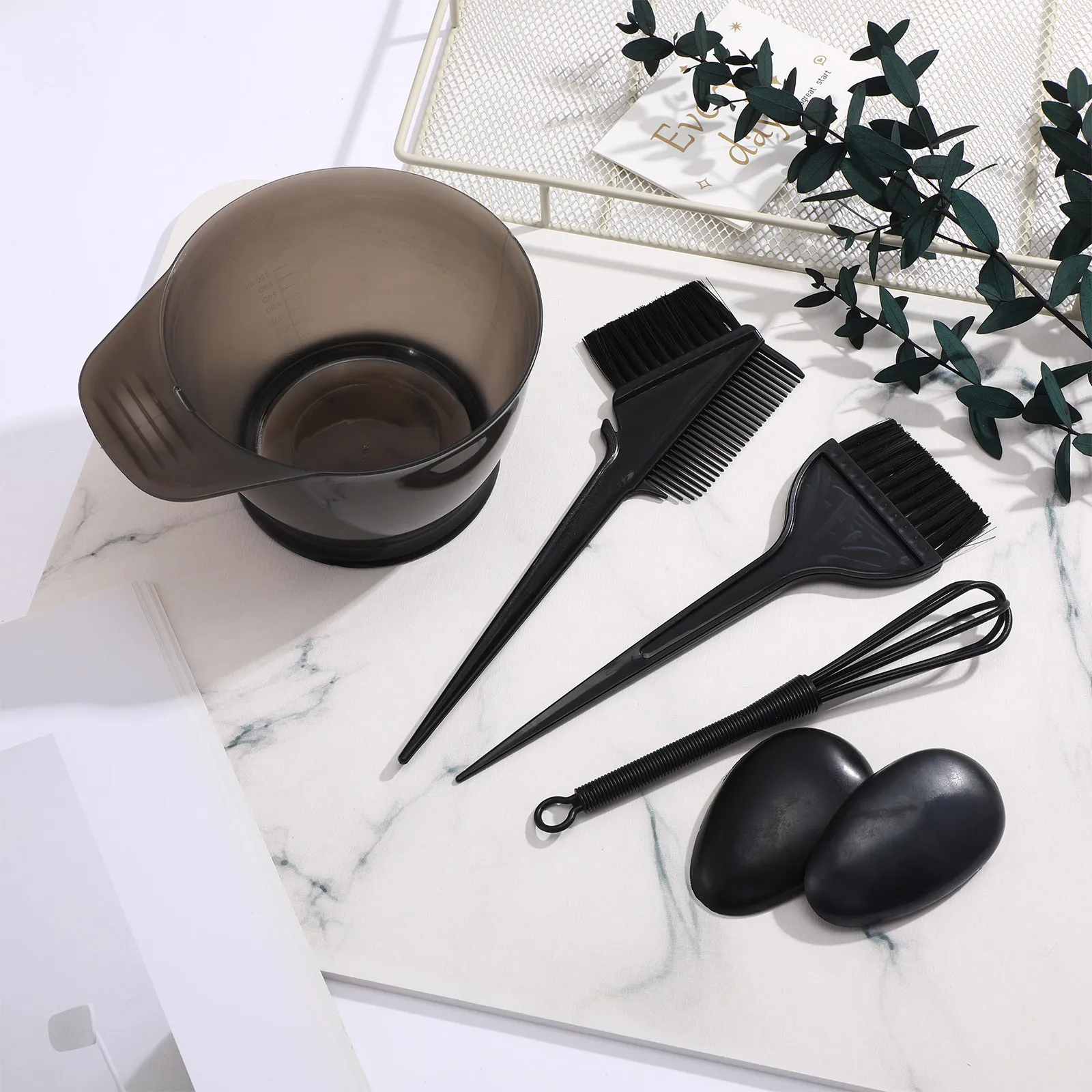 Professional Hair Dye Kit for Salon and Home Use Includes Dyeing Bowl Comb Brush Mixer Reusable Washable DIY Hair Coloring Set
