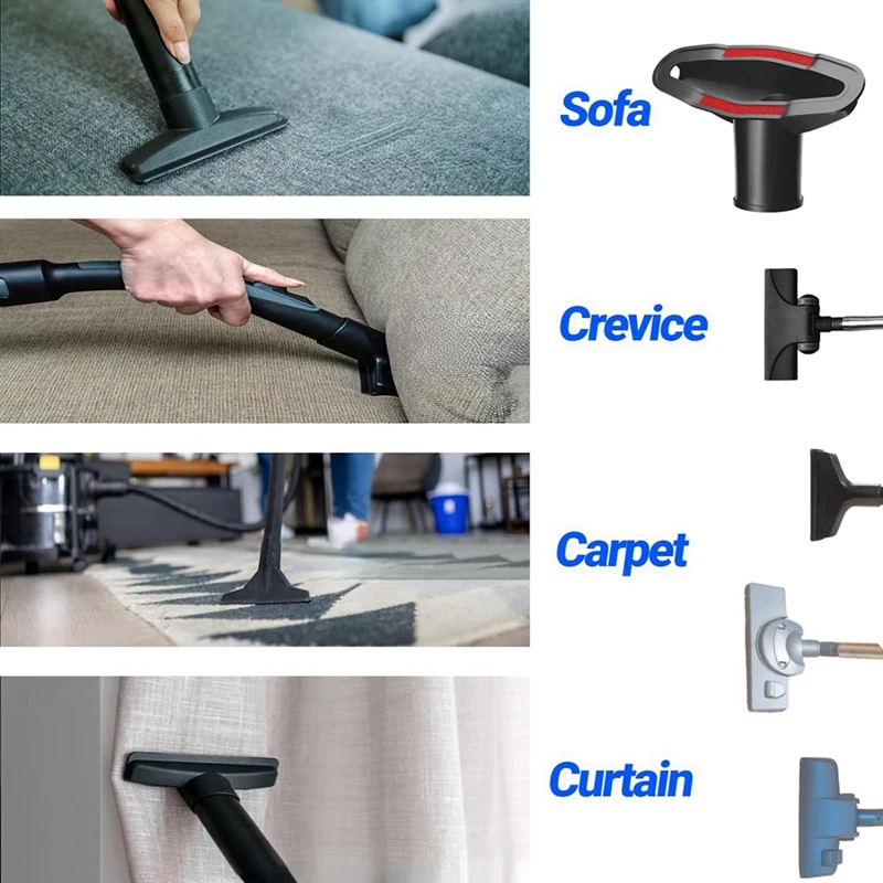 7 шт., насадки и адаптер для вакуумной щетки, 1,25 дюйма