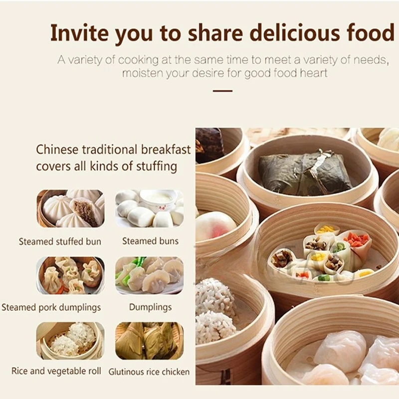 Desktop Steamer Machine Commercial Breakfast Electric Heating Steam Bun Maker