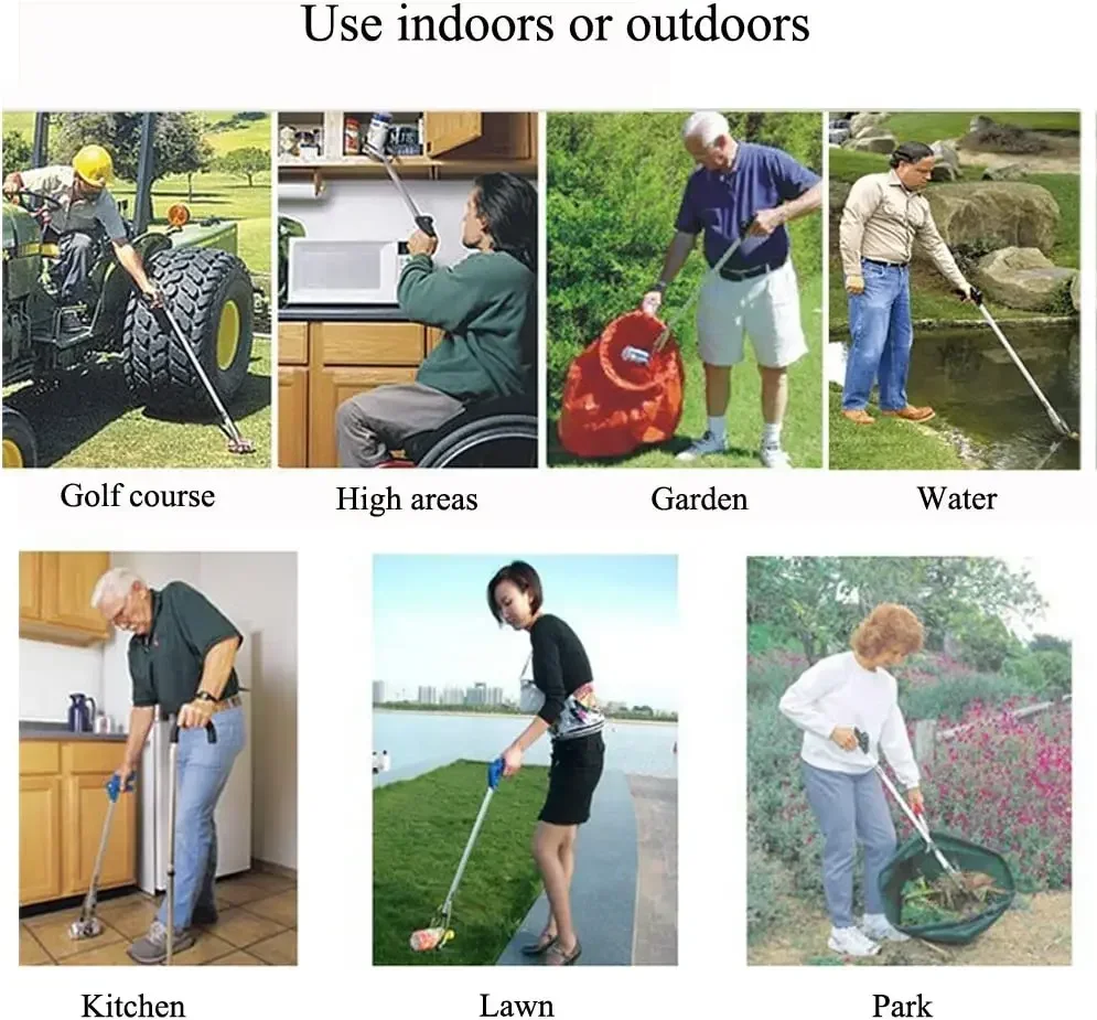Herramienta plegable para recoger basura, adecuada para saneamiento en el jardín, ahorro de trabajo, sin flexión, recogedor de brazo súper largo. Recolector de basura