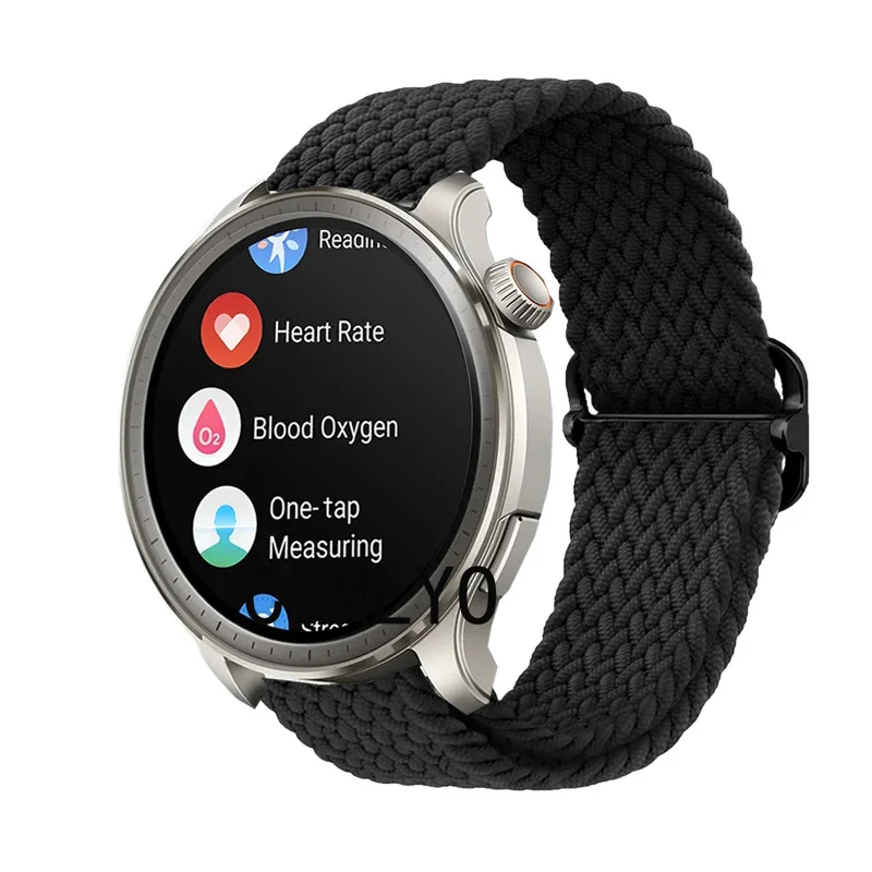 For Amazfit Balance watch Strap Band Nylon Belt Adjustable Soft Breathable Wristband Smartwatch Screen Protector Film