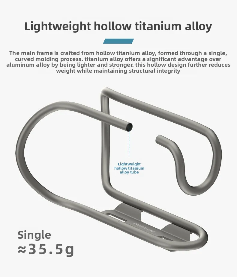 Titanium Alloy Integrated‑Forming Bottle Cage, Lightweight 25226 For Road Bicycle Water Bottle Holder Riding Accessories