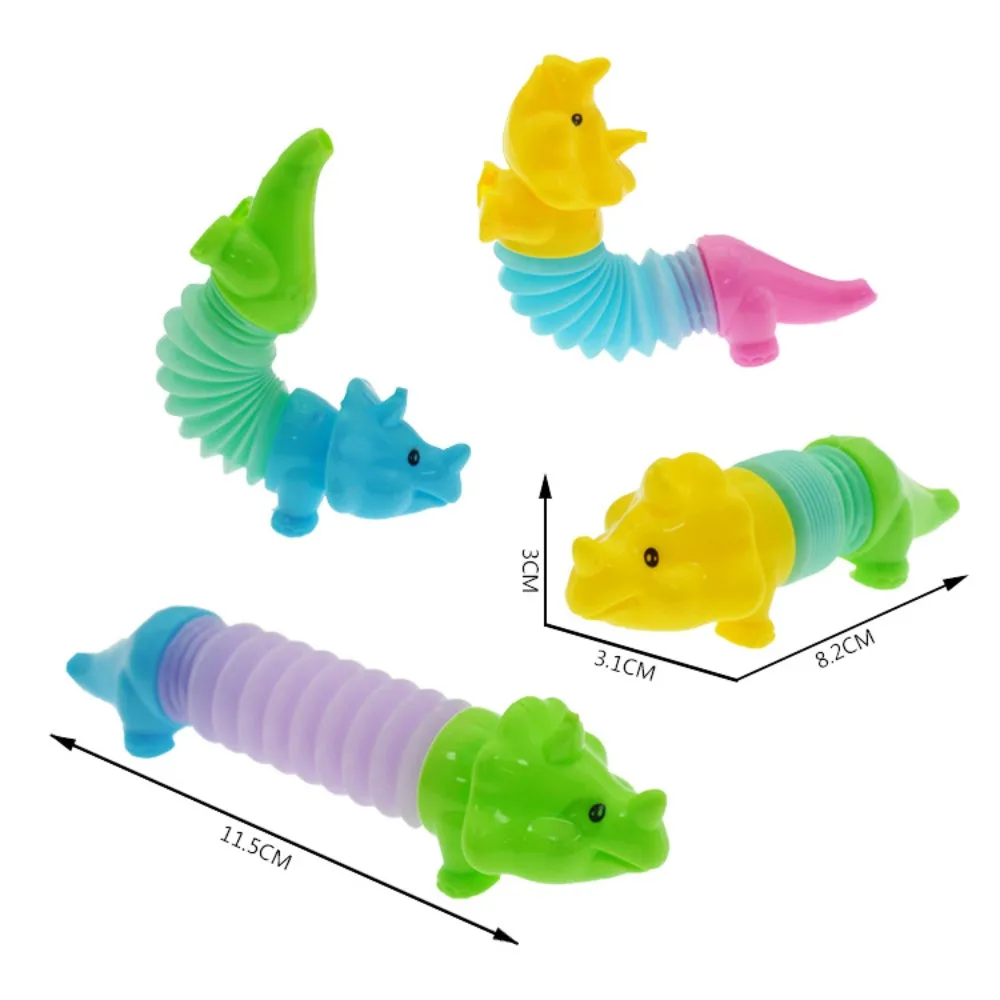 12/30Pcs Telescopic Tube Transformation Dinosaur Stress Relief Toy Kids Birthday Party Wedding Guest Gift Pinata Carnival Prizes