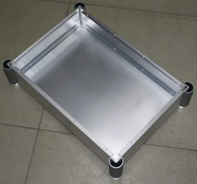Rozmiar obudowy: 450*105*310mm WA62 srebrna w całości aluminiowa obudowa wzmacniacza/wzmacniacz lampowy obudowa wzmacniacza/obudowa AMP/DIY obudowa AMP/DIY box