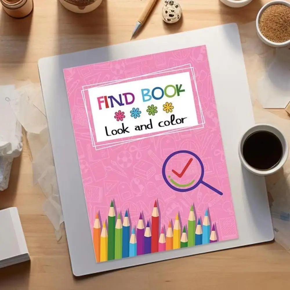 Livro profissional de aparência e cor, enchimento de cores, papel grosso, livro para colorir, papelaria, desenho, livro de atividades para colorir