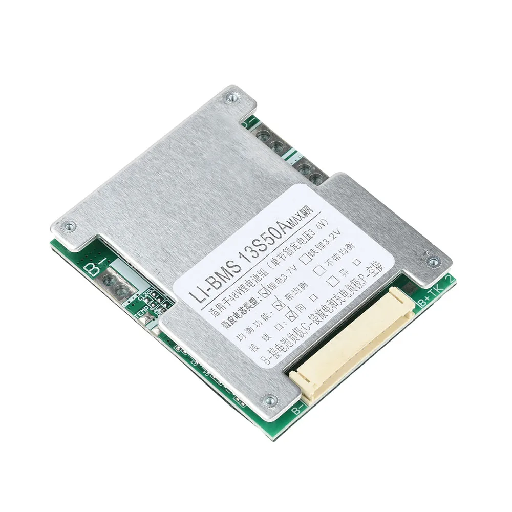 BMS 13S 48V 50A 18650 Li-Ionen-Lithium-Batteriepack-Schutzplatine für Elektroauto-Batterie und Balance-Fahrzeug – Detail 6