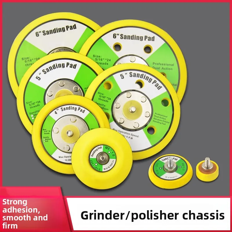 Polishing Machine Grinder Base 1 Inch 2 Inch 3inch 4inch 5inch 6inch Self-Adhesive Hook and Loop Fleece Base Suction Cup