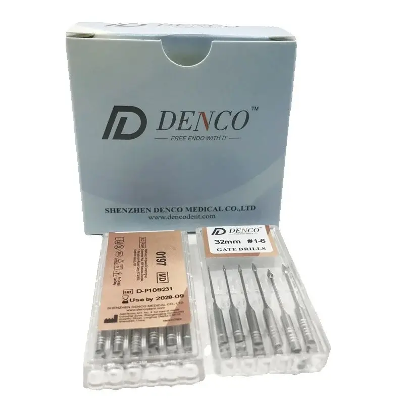 Hot Selling Dental Consumables Denco Stainless Steel Gate Drills 32mm 6pcs/small box With 10boxes