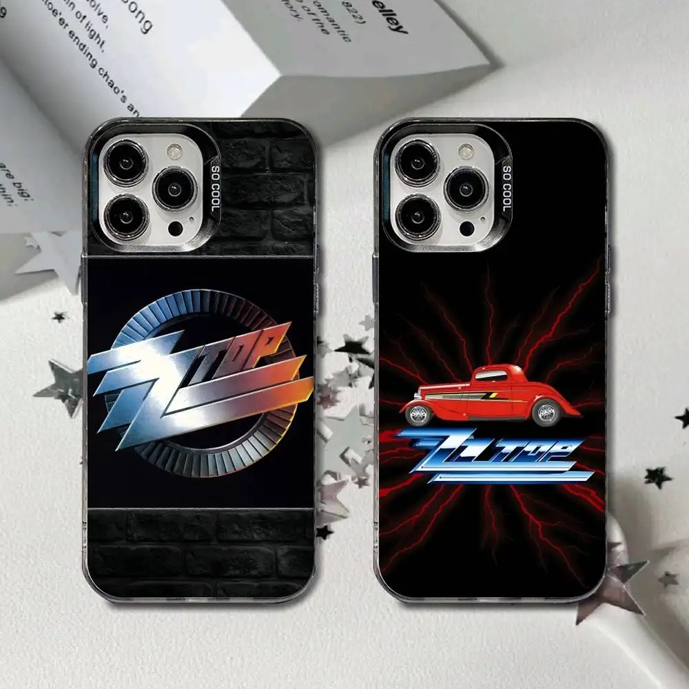 

Z-ZZ TOP Classic Band Phone Case For iPhone 17,16,15,14,13,12,11,X,8,7,Pro,Max,Plus,SE4,Air,Mini Matte Finish Fingerprint Proof