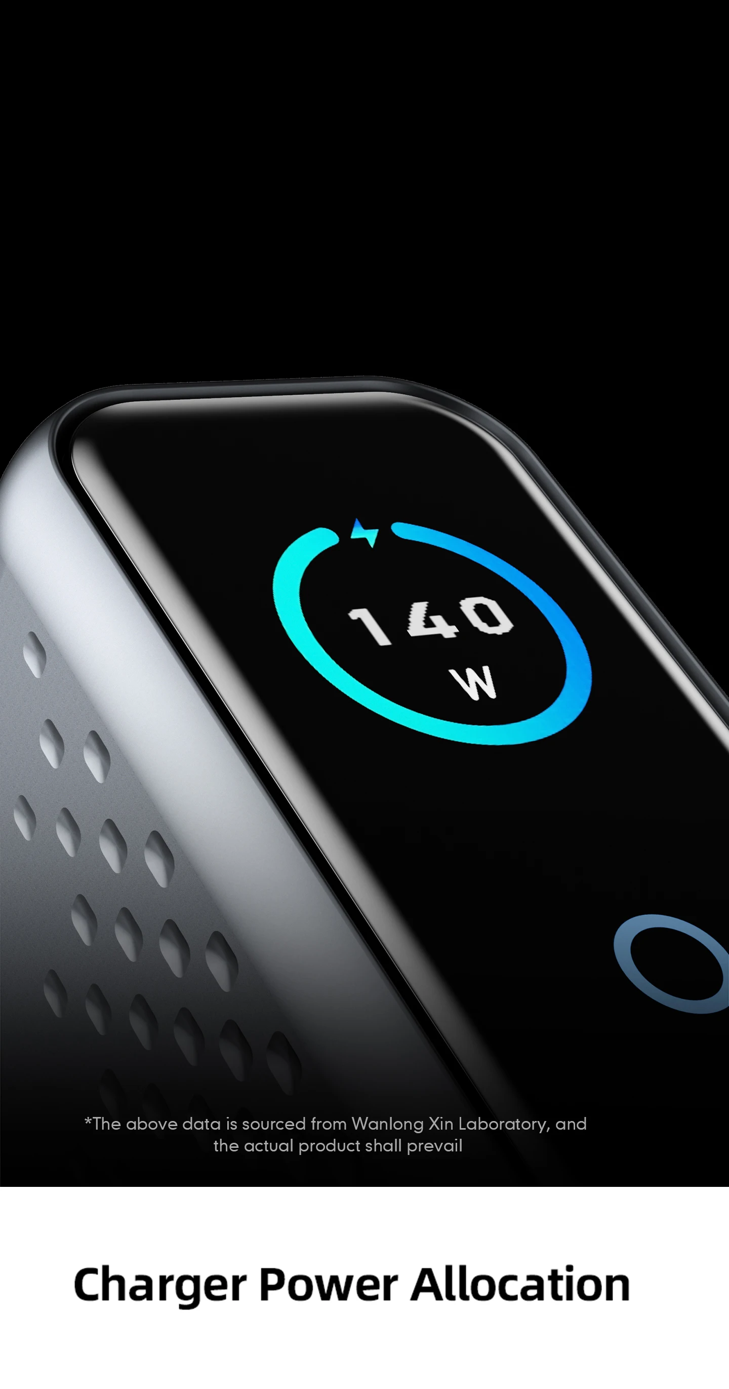 148W GaN Wandmontiertes Multi-Port-Ladegerät mit Display, 4 USB-C und 1 USB-A Schnellladeadapter für Handys und Tablets – Detail 15