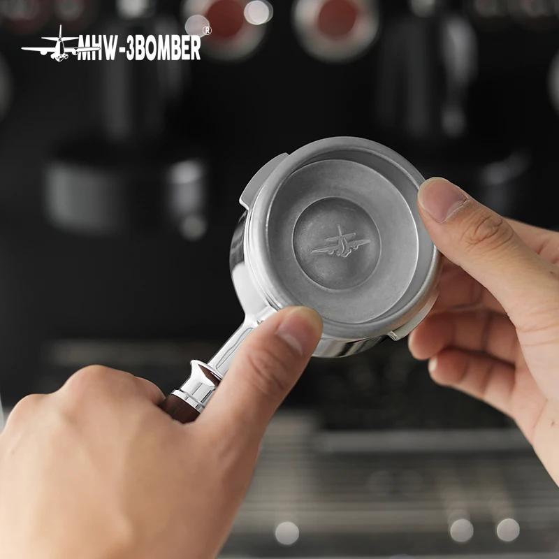 MHW-3BOMBER Coffee Machine Cleaning Powder Bowl and Brush Set Stainless Steel Espresso Maker Clean Tools for 58mm Filter Baskets
