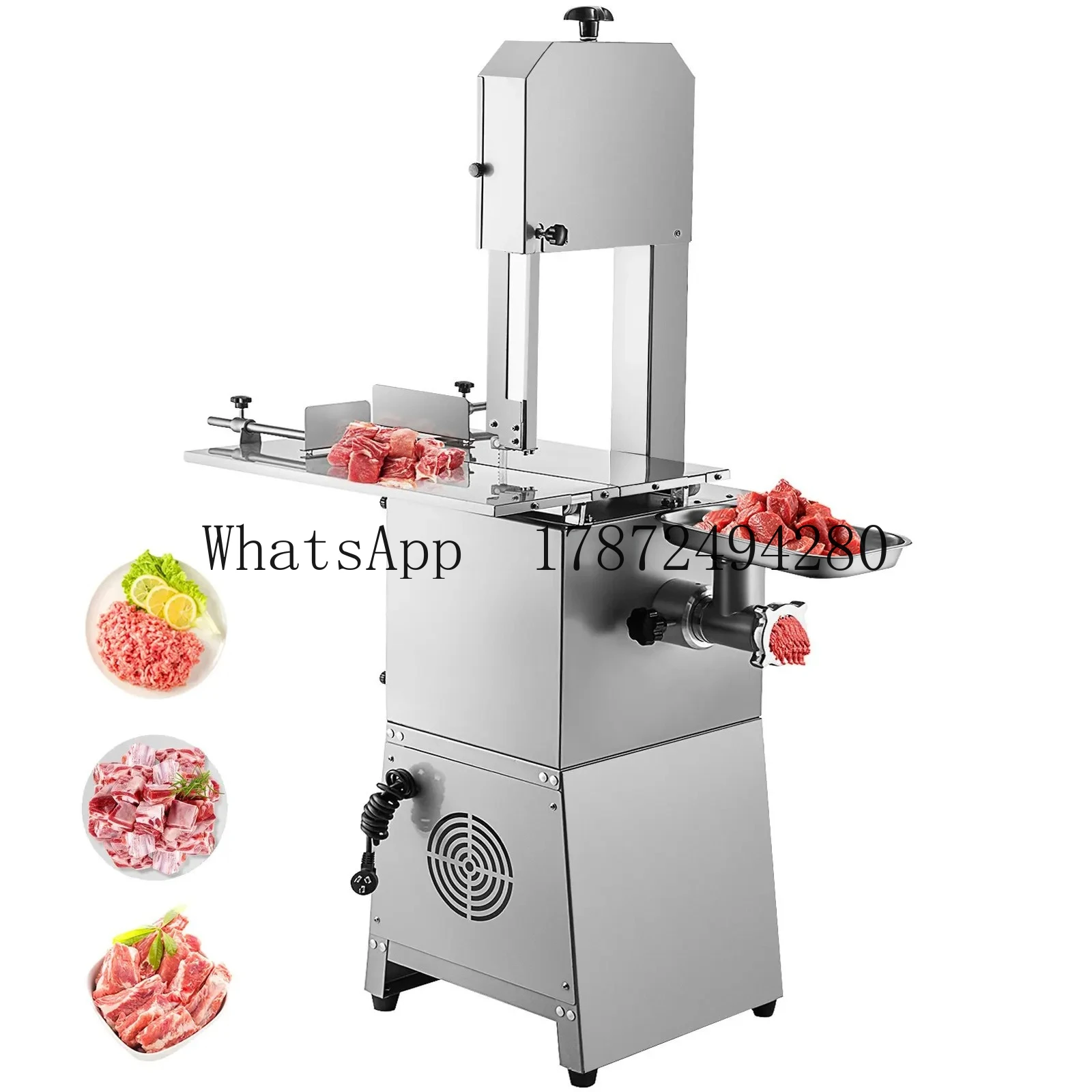 

Commercial 2 in 1 Meat Bandsaw Meat Grinder Electric 850W B one Cutting Machine Stainless Steel Blade Sawing Machine
