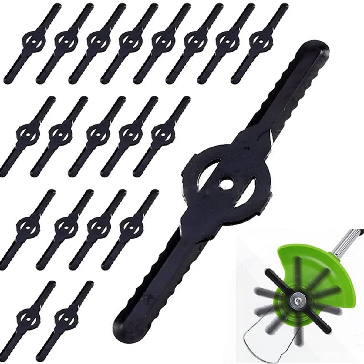 L33A_Grass Trimmer Replacement Blade Cordless Lawn Edger Brush Cutter Blade Heads Accessories for Cordless Stringless Trimmer