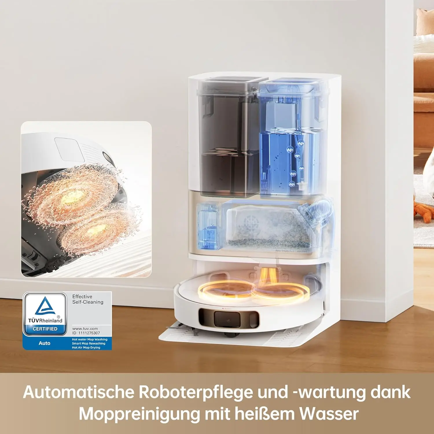 dreame s20pro robot heat Vacuum Cleaner Ultra Heat with Automatic Mop Cleaning with Hot Water dreame robot เครื่องด