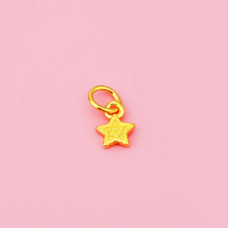 S925 sterling silver Pentagram love pendant bracelet diy beaded crystal silver accessory material
