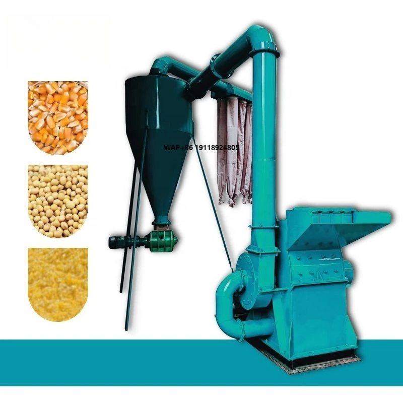 Rice Husk Biomass Powder Grinder  Wood Log Crusher Corn Wheat Hammer Mill Machine  Price  for Sale