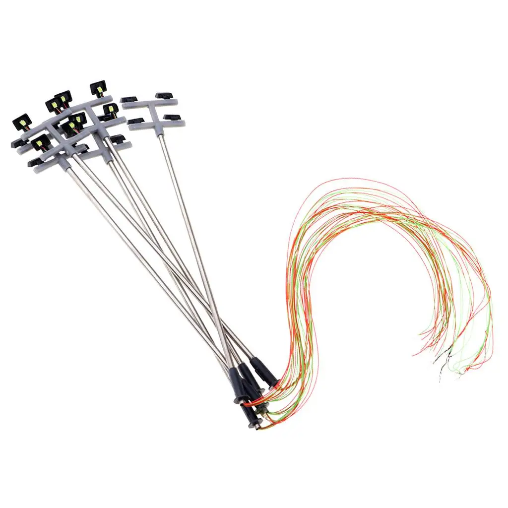 

5 шт. 115 мм модель железнодорожного поезда, фонарь, уличные фонари, светодиодные HO, масштаб 1:100