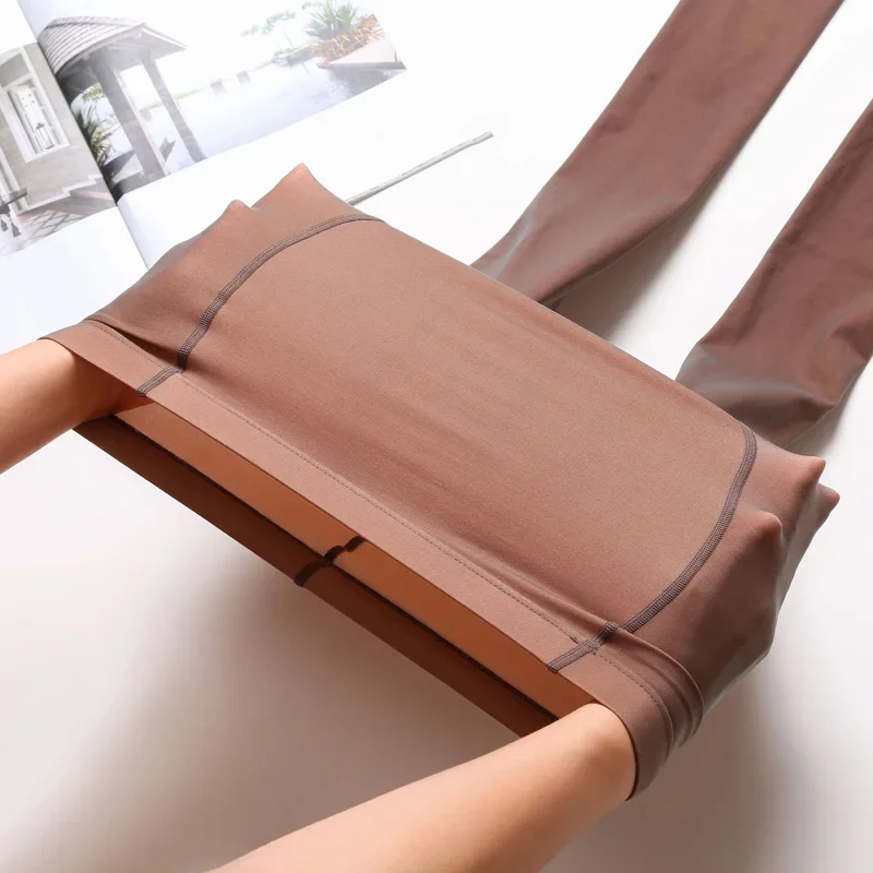 Frauen elastische sexy Strumpfhosen Frühling Herbst weibliche hohe Taille Strumpfhosen Mode gefälschte Transparenz schwarz grau Strümpfe – Detail 15