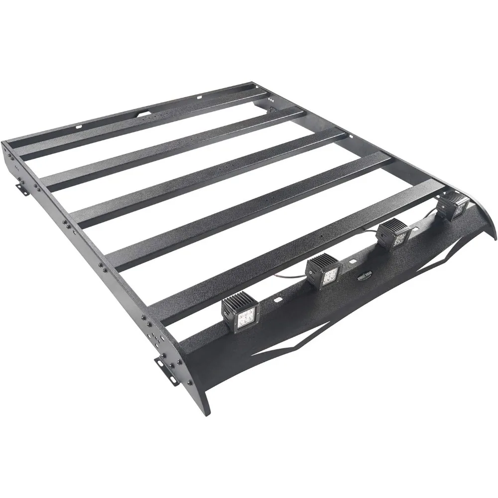 U-Box Tundra حامل سقفي سلة الناقل البضائع ث/أضواء LED متوافقة مع Toyota Tundra Crewmax 2014 2015 2016 2017 2018 2019 2020 #4