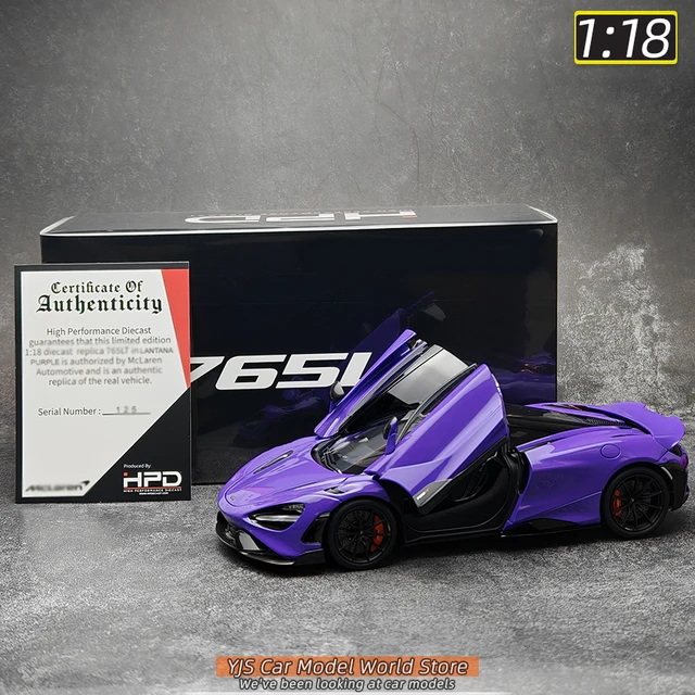 HPD 1:18 New 765LT Sports Car Alloy car Model Collection Gift