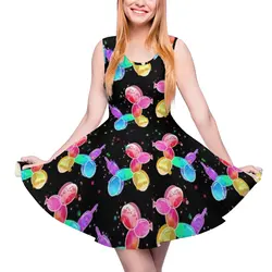 Balloon Dress Dog Patterns Daily Dresses Cheap Teen Elastic One-Piece Dress