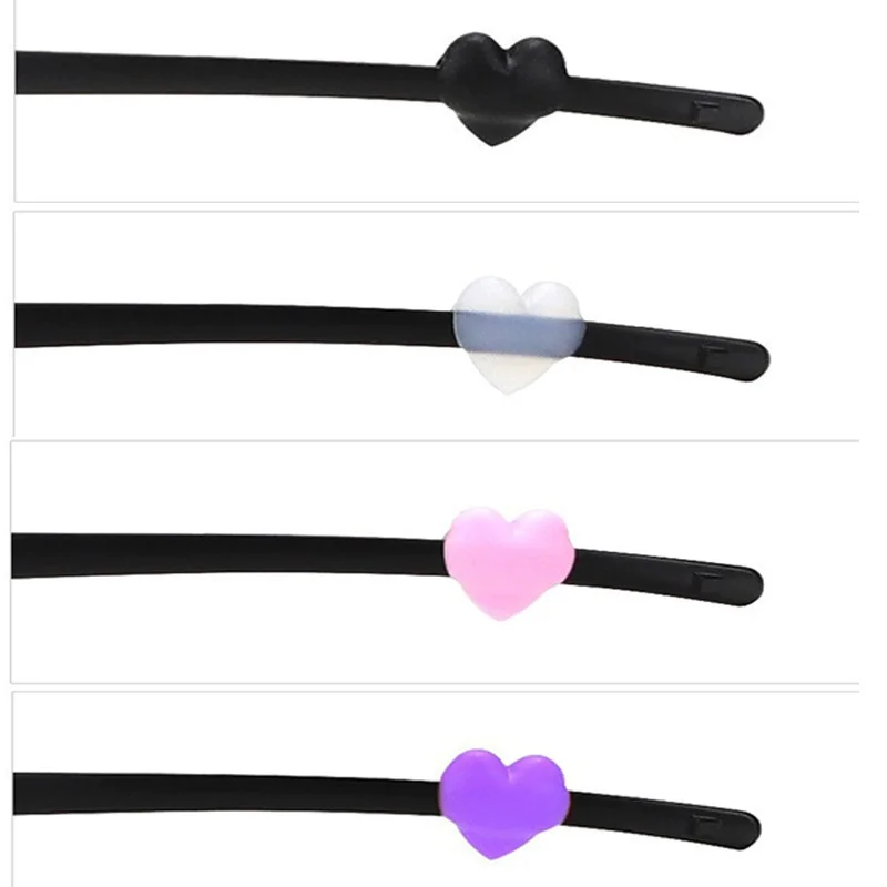 20PCS Heart Silicone Glasses Ear Hook Anti-slip Eyeglass Temple Tips Eyewear Stopper Accessory for Men Women YJFHT01 view 2