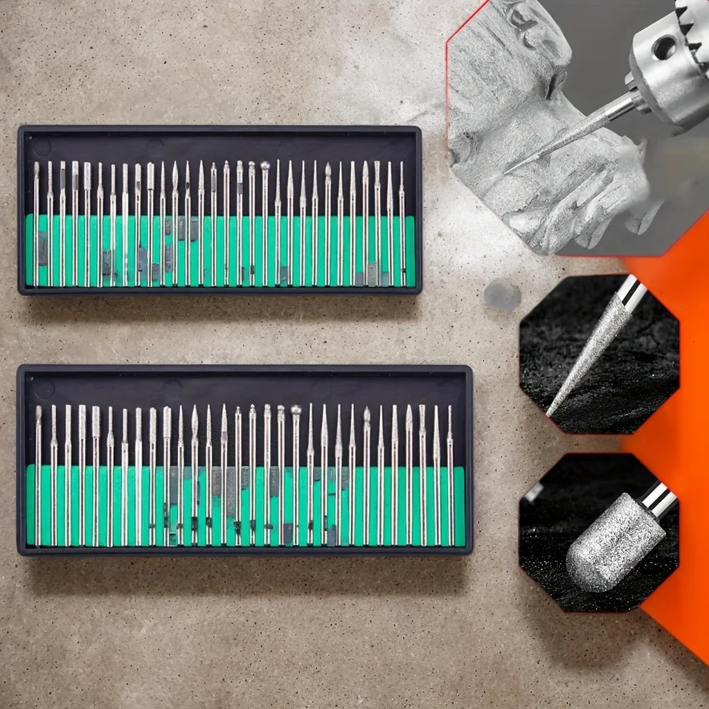 

30 шт. Алмазная шлифовальная игла - набор сверл для вращающегося инструмента