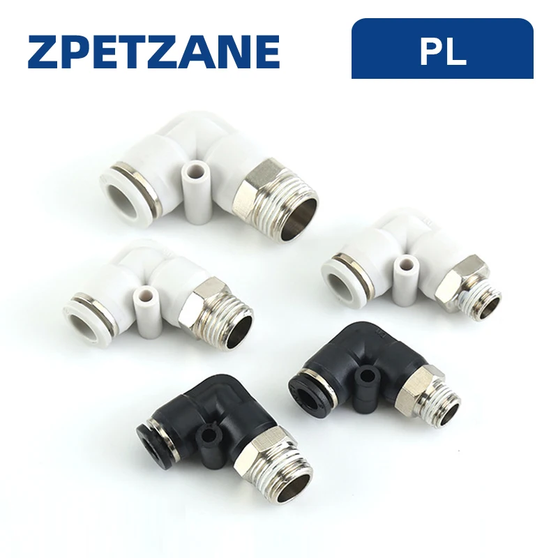 PL8-02 Quick Pneumatic Fittings Connector L-type Quick Plug PL6-01 Bend Thread Elbow PL16-06