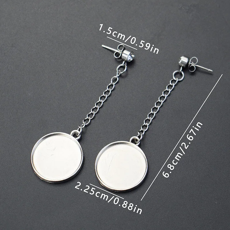 1pair Running Horse Theme Freedom Time Gemstone Long Chain Earrings Glass Cabochon Pendant Earrings Fashion Accessories Gift