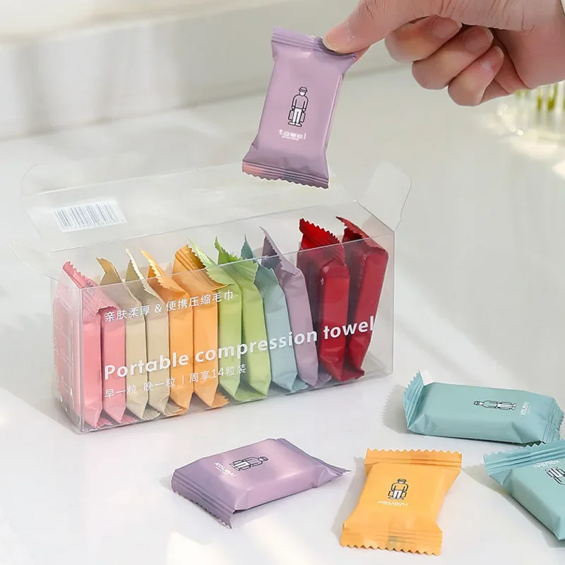 Non Deforming Pull Resistant Disposable Compressed Towels Upgraded Thick 60% Face Cloths Travel Face Cloths Pure Cotton